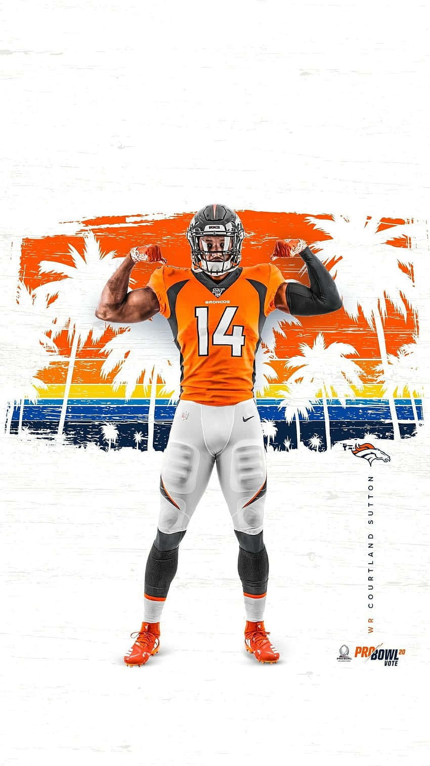 Courtland Sutton Pro Bowl Promotion Wallpaper