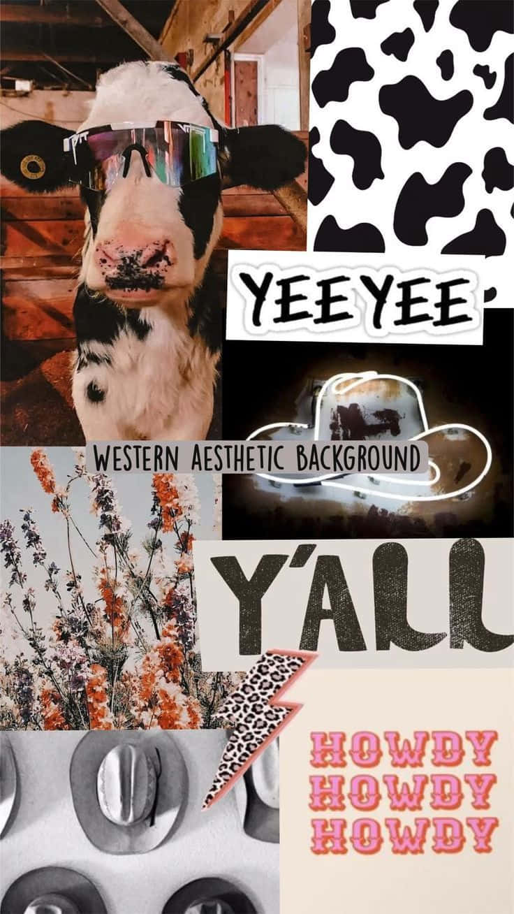 Cowboy Aesthetic Collage Wallpaper