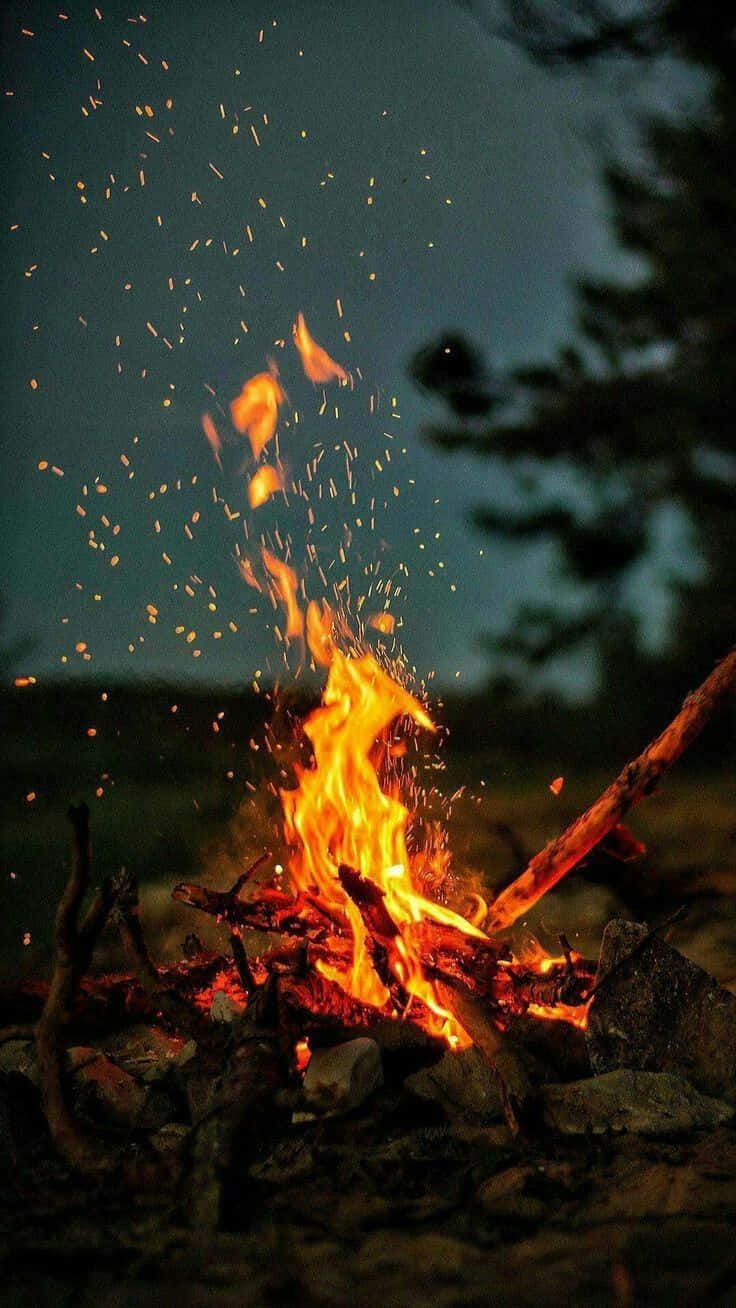 Cozy Campfire Iphone Wallpaper