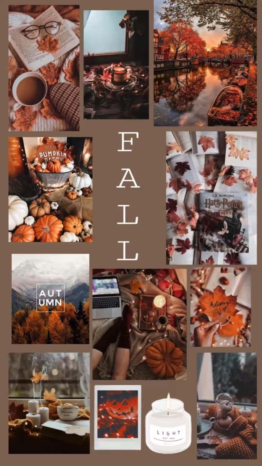 Cozy Fall Aesthetic Collage Wallpaper