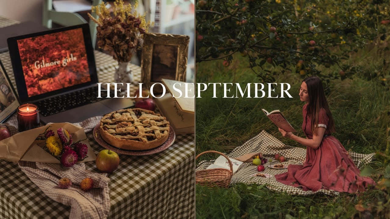 Cozy Fall Aesthetic Hello September Wallpaper