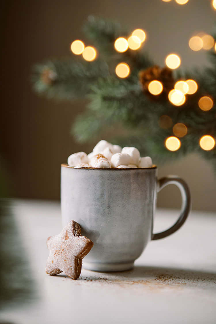 Cozy Holiday Mugand Cookie Wallpaper