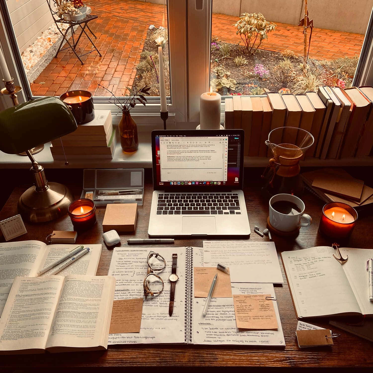 Cozy Home Study Setup.jpg Wallpaper