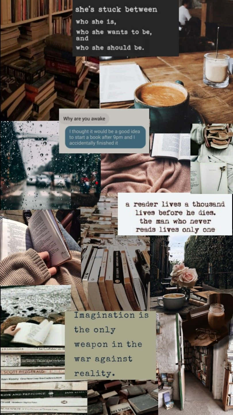 Cozy_ Reading_ Moments_ Collage Wallpaper