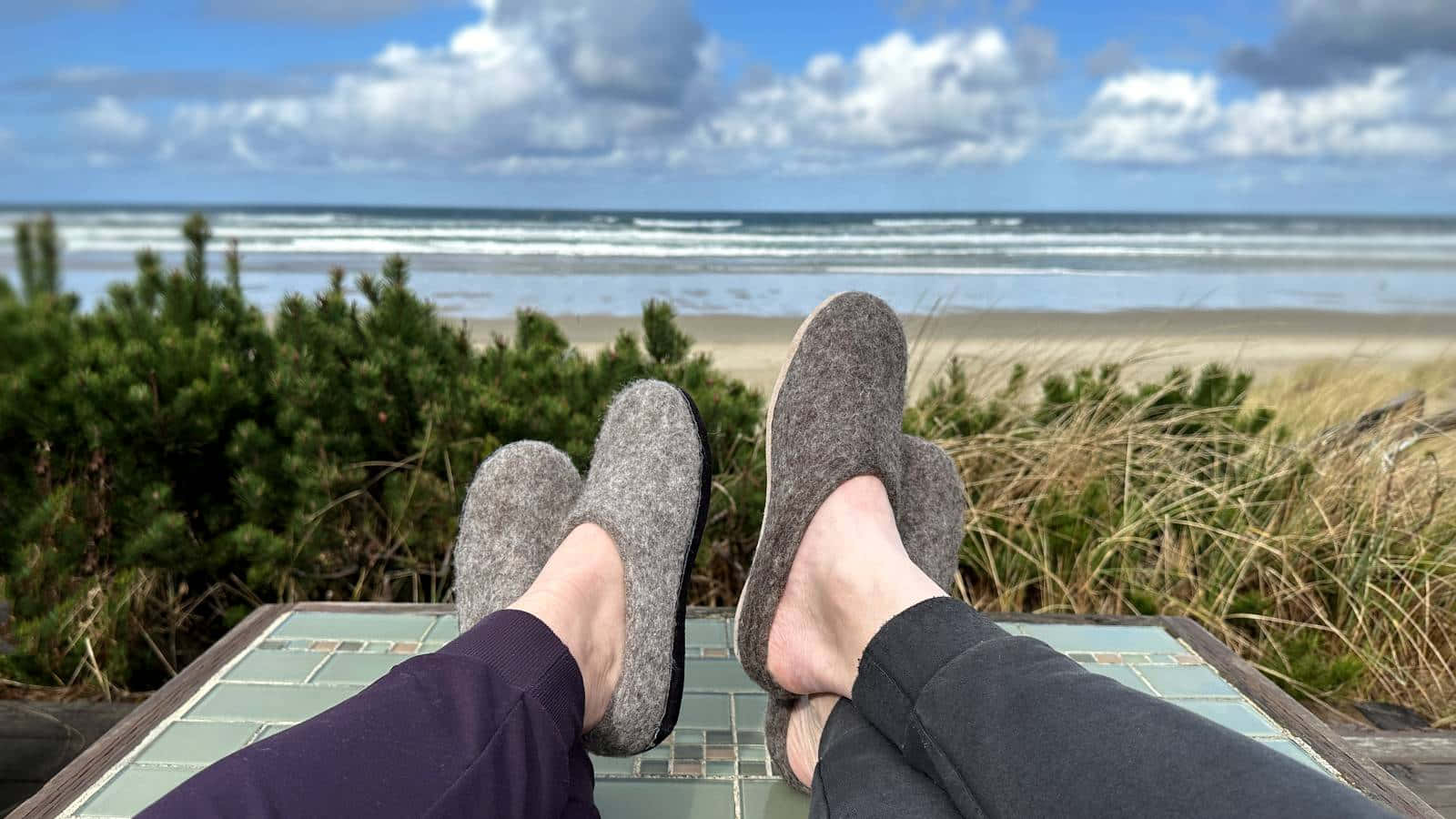 Cozy_ Slippers_ Beachside_ Relaxation.jpg Wallpaper