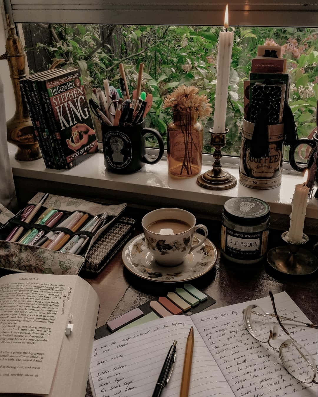 Cozy Writer Workspace Wallpaper