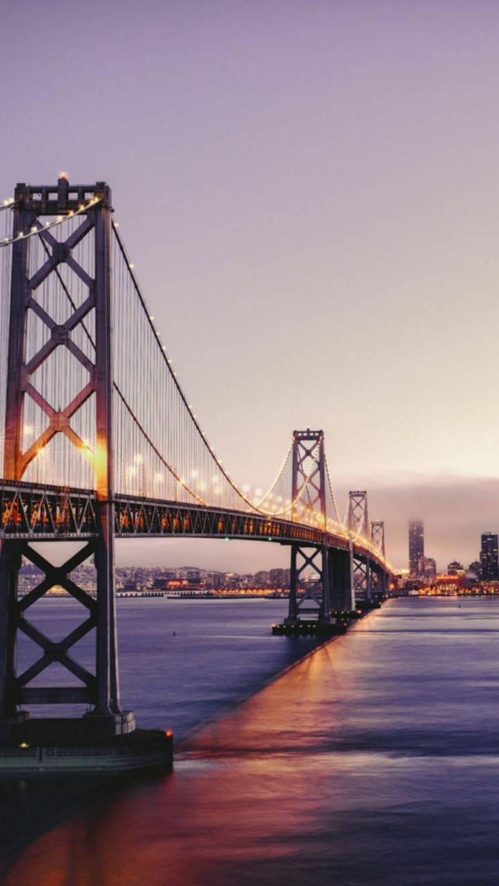 Crack Of Dawn San Francisco Iphone Wallpaper