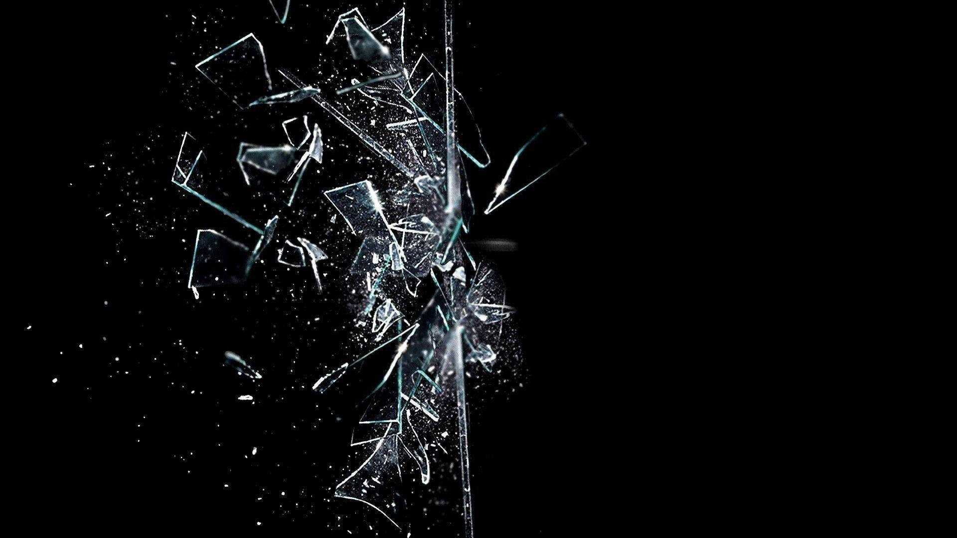 Cracked Computer Screen Glass Shattered Wallpaper