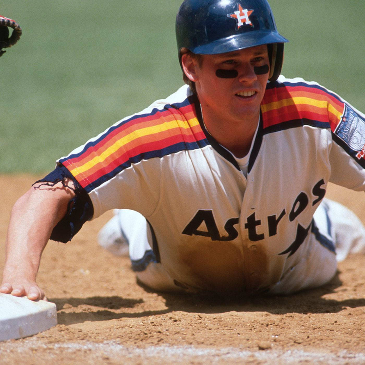 Craig Biggio Sliding To Touch Base Wallpaper