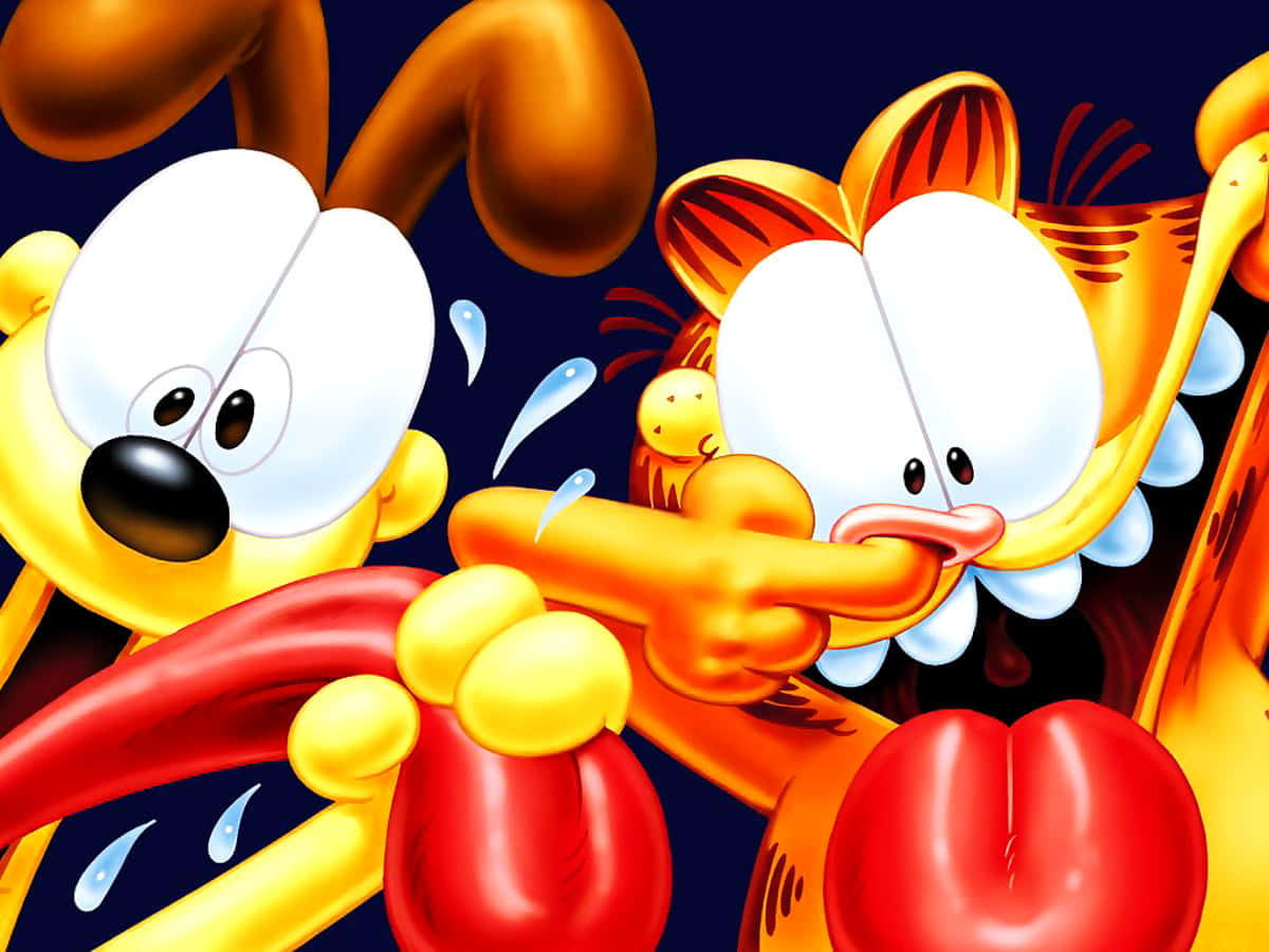 Crazy Garfield Cartoon Wallpaper