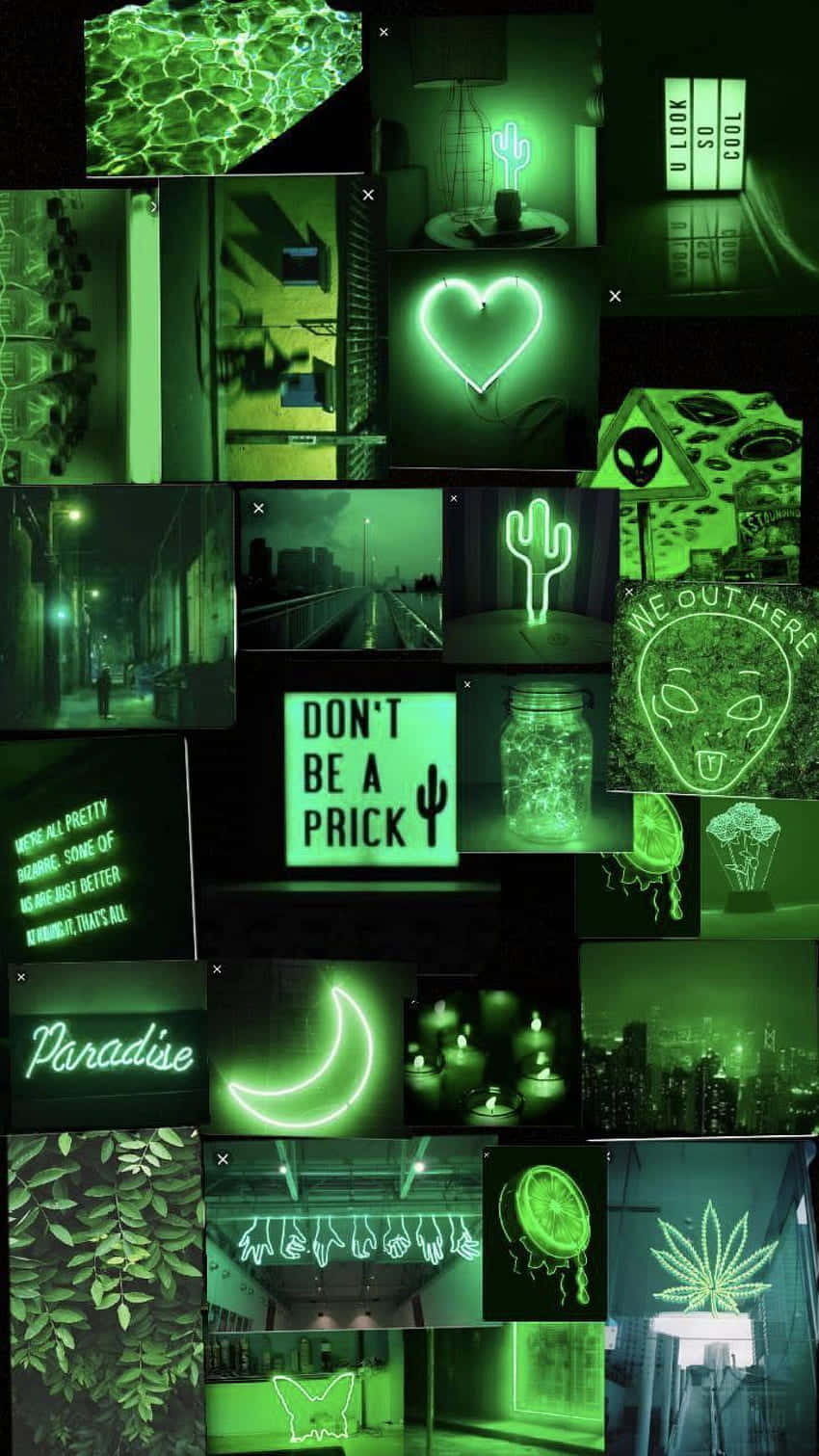 Create The Ultimate Neon Green Aesthetic On Your Desktop Wallpaper