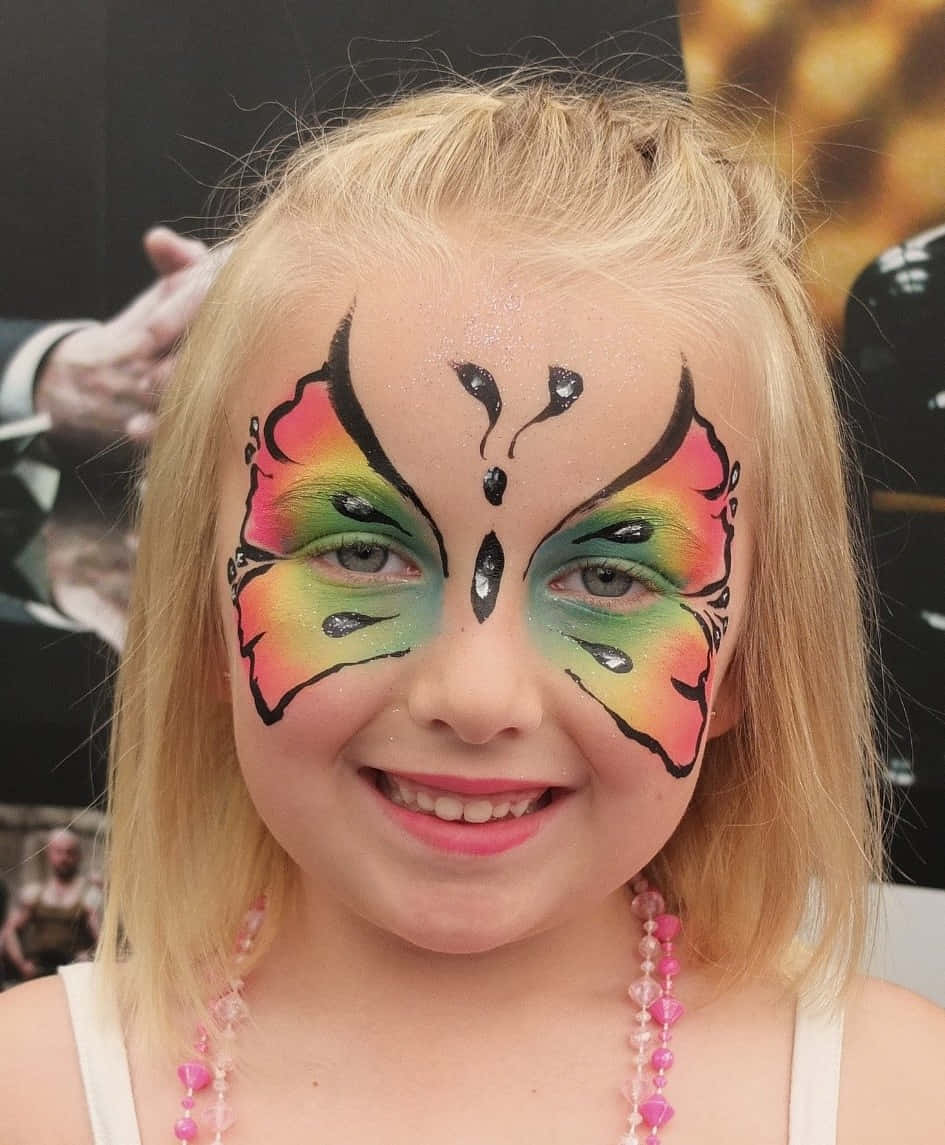 Creating Beautiful Works Of Art With Butterfly Face Painting Wallpaper