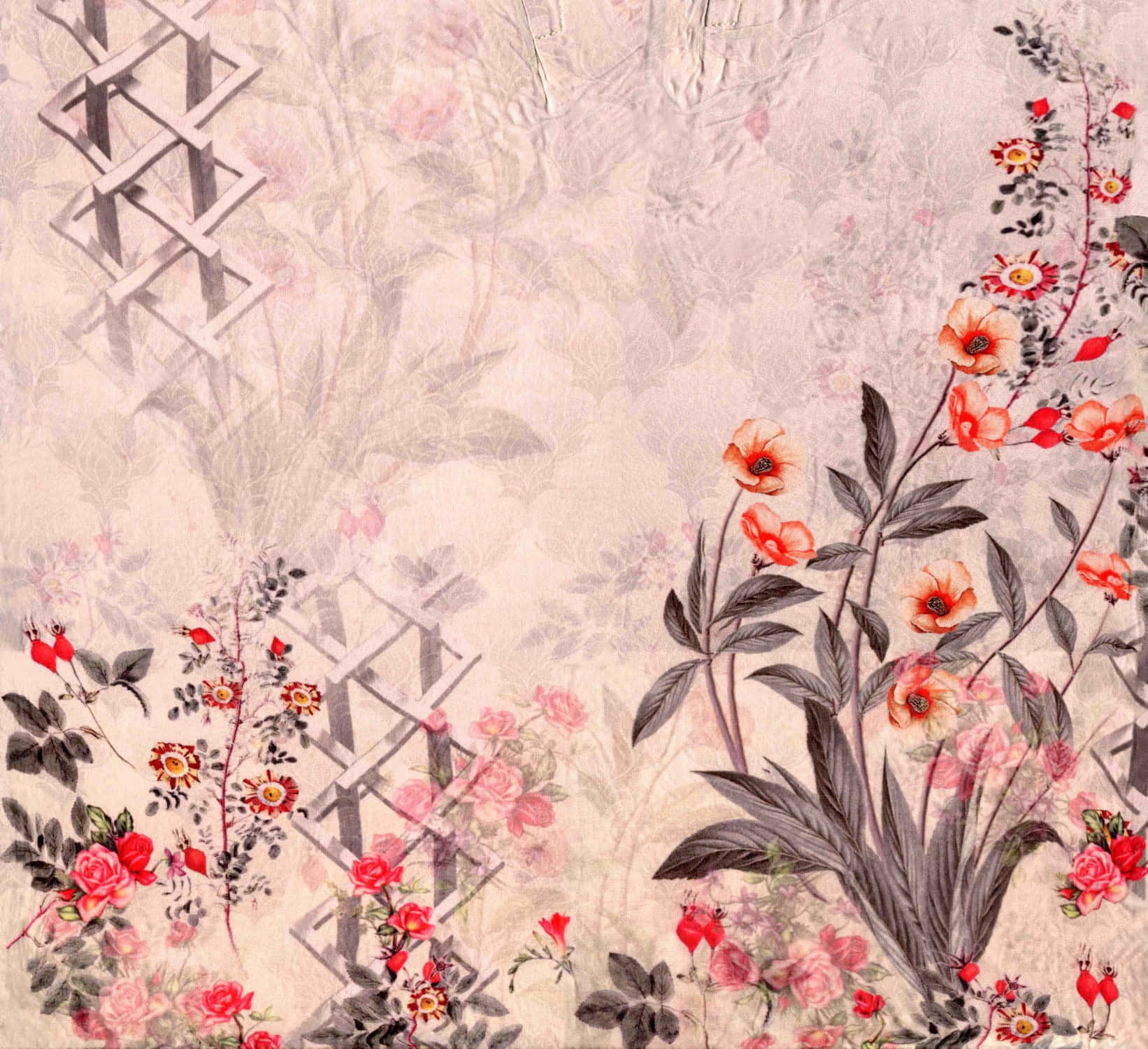 Creative Textile Art Composition Wallpaper