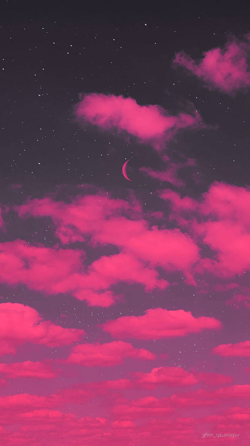 Crescent Neon Moon Wallpaper