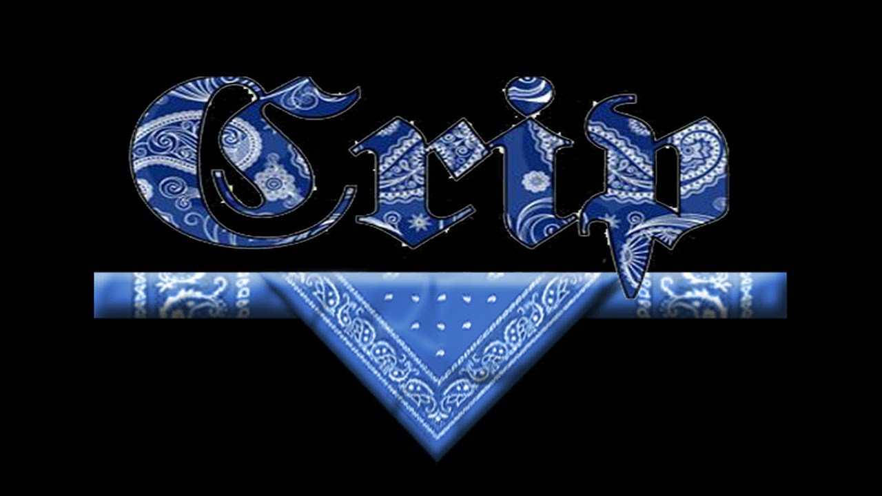 Crip Lettering With Bandana Print Wallpaper