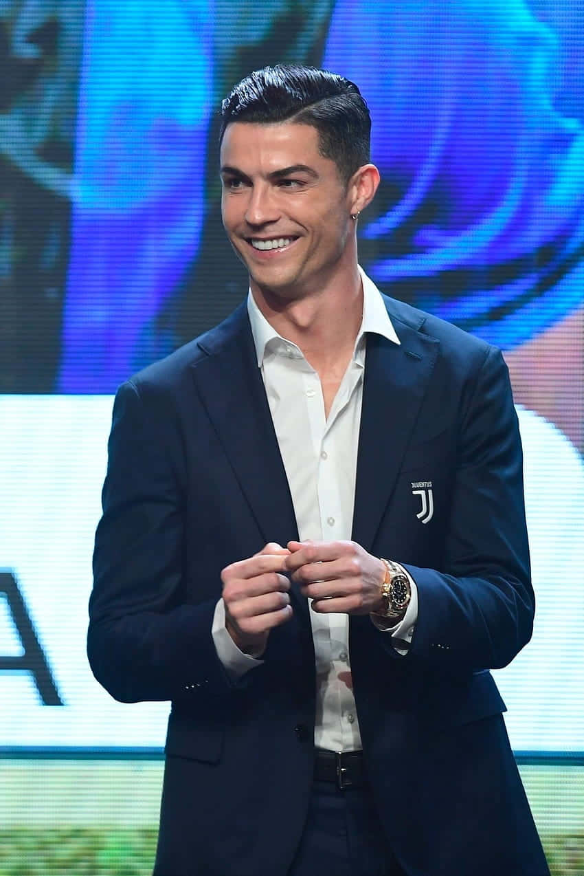 Cristiano Ronaldo Smilingin Suit Wallpaper