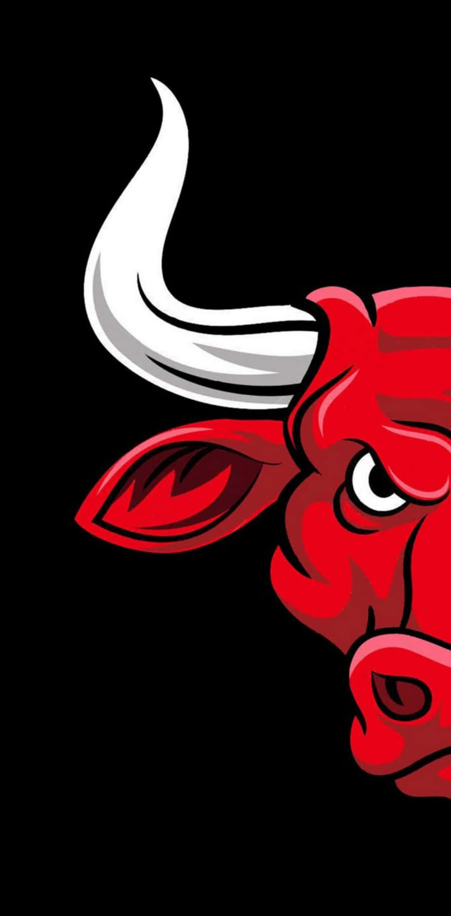 Cropped Chicago Bulls Logo Phone Wallpaper