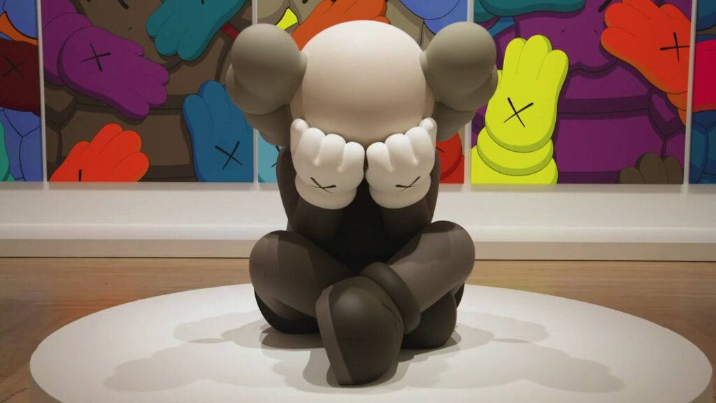 Crying Companion Kaws Pc Exhibit Wallpaper