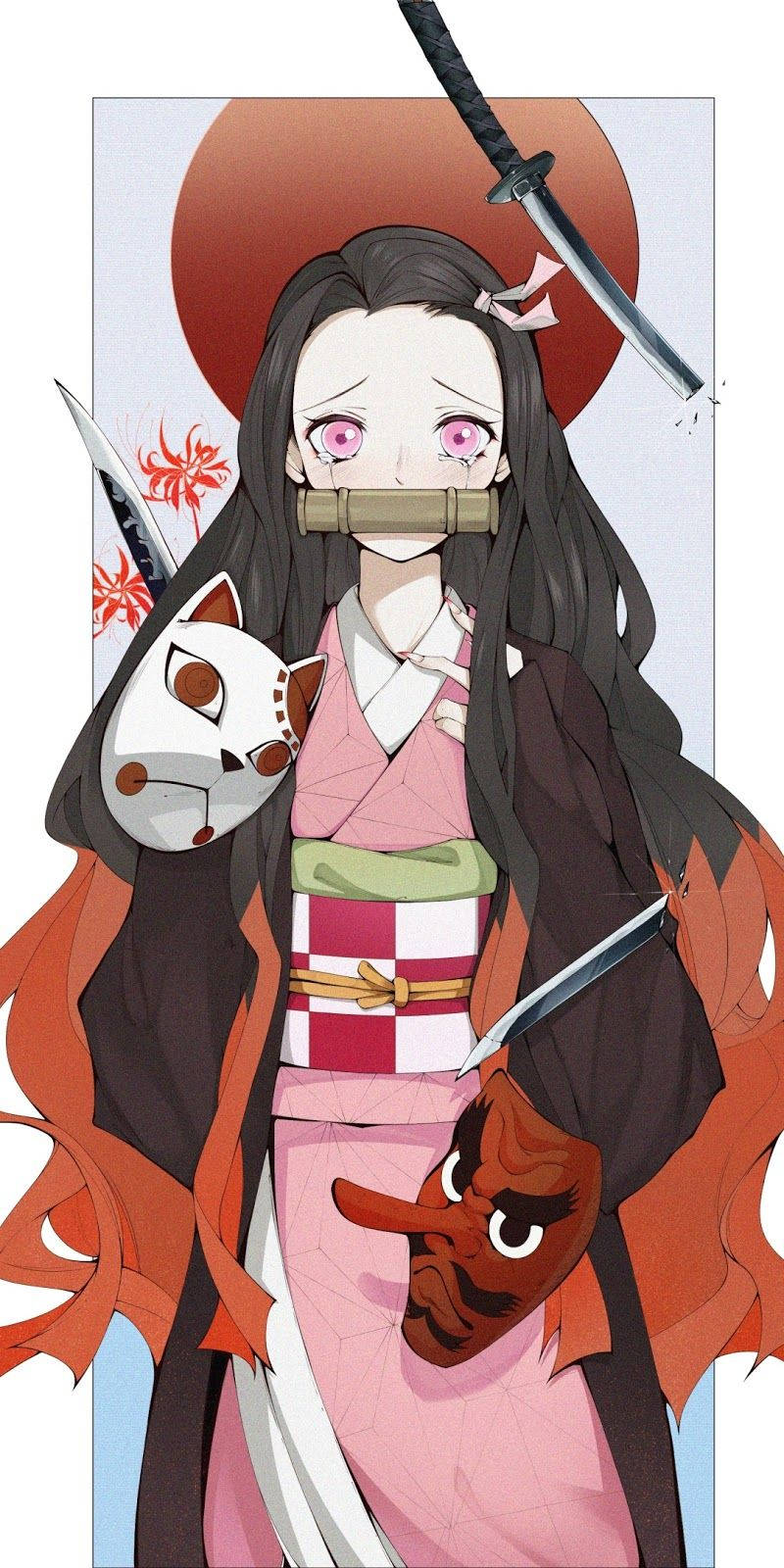 Crying Demon Slayer Nezuko Wallpaper