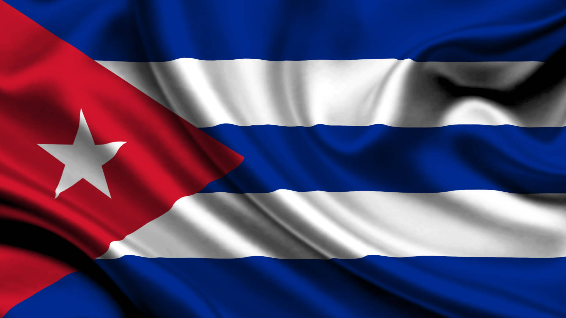 Cuban Flag Satin Texture Wallpaper