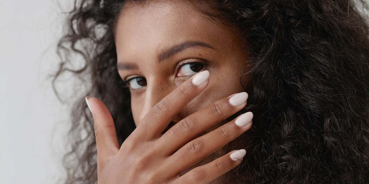 Curious Glance White Nail Polish Wallpaper