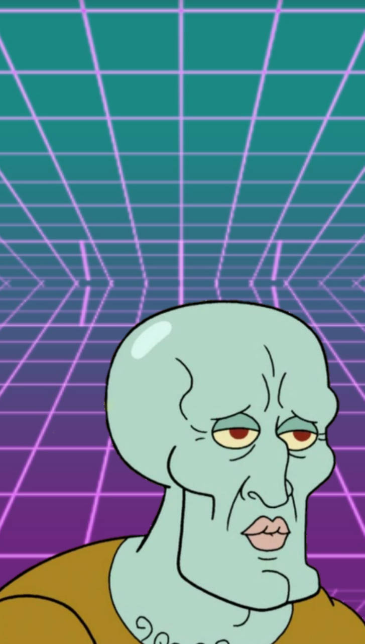 Cute Aesthetic Cartoon Squidward Wallpaper