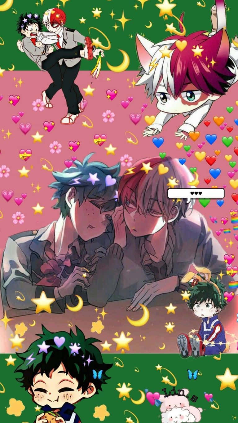 Cute Aesthetic Deku And Todoroki Wallpaper