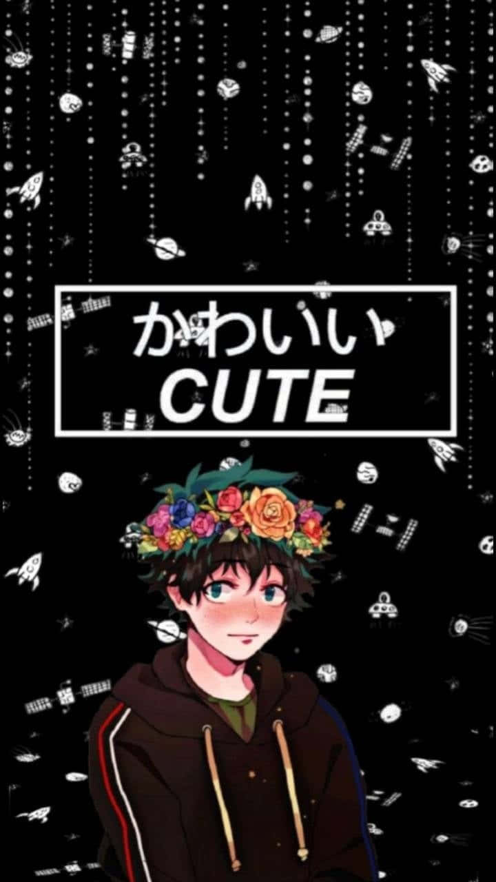 Cute Aesthetic Deku Flower Crown Wallpaper