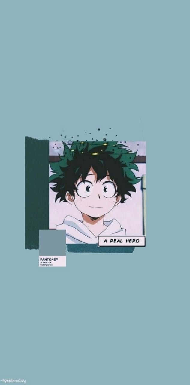 Cute Aesthetic Deku Pantone Green Wallpaper