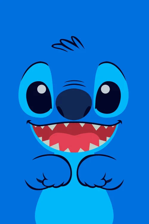 Cute And Kawaii Stitch Blue Wallpaper