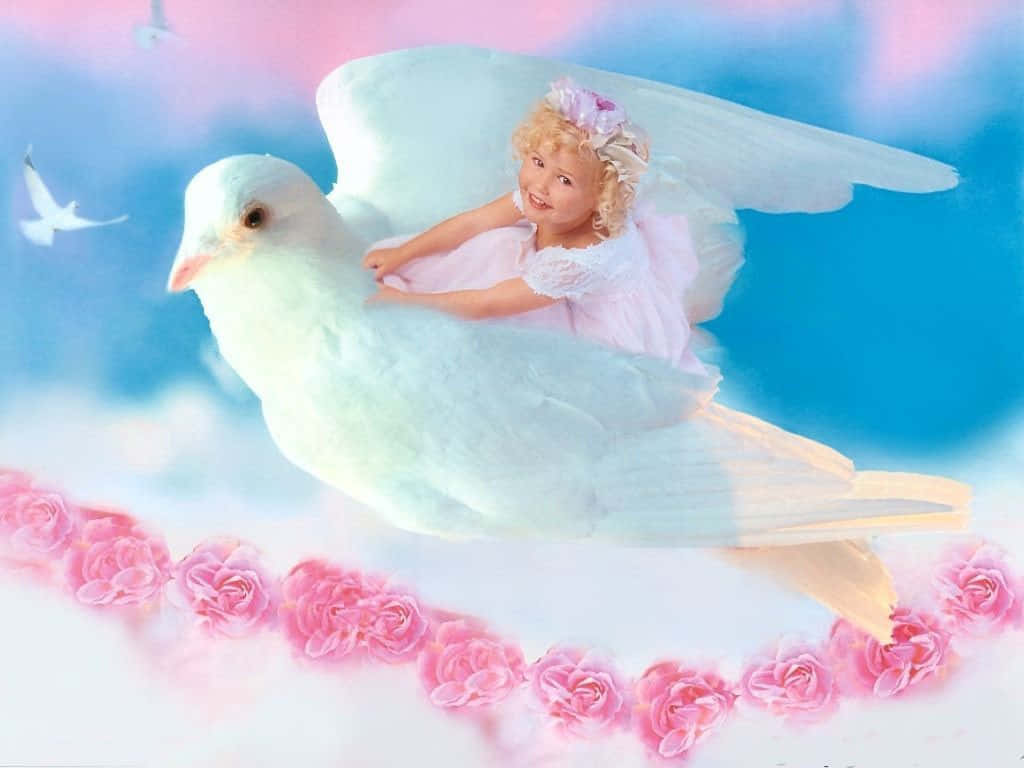 Cute Angels 1024 X 768 Wallpaper