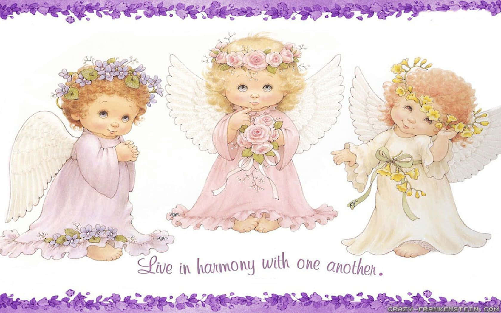 Cute Angels 1680 X 1050 Wallpaper