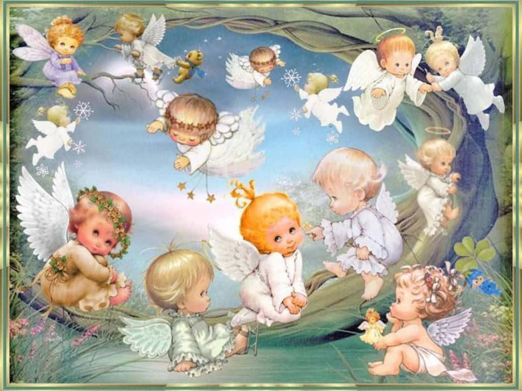 Cute Angels Wallpaper