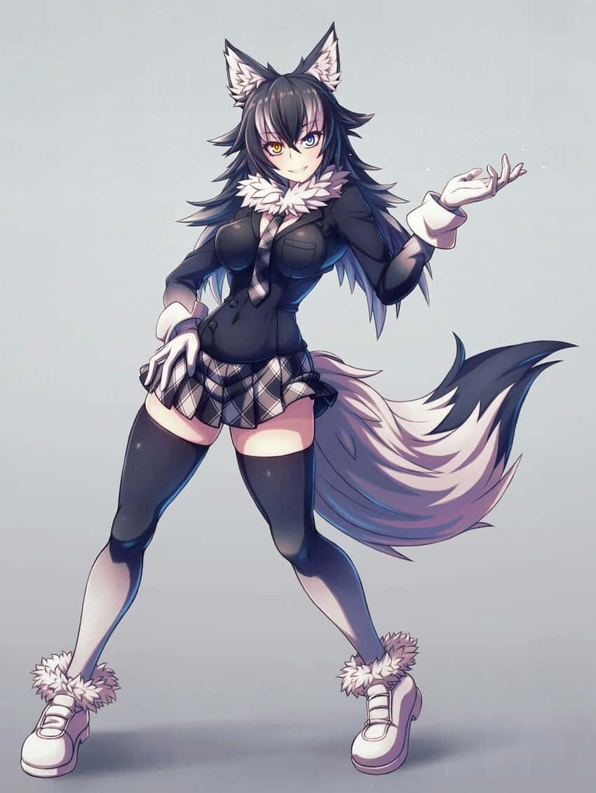 Cute Anime Wolf Girl Kemono Friends Wallpaper