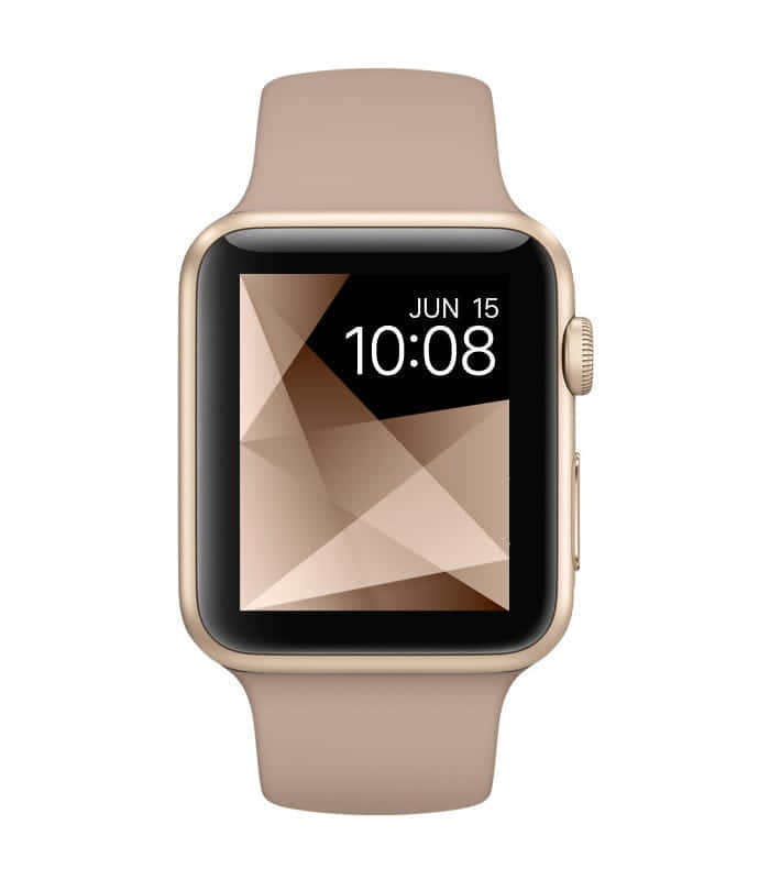 Cute Apple Watch Face Beige Wallpaper