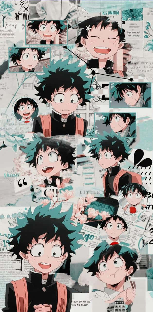 Cute Baby Deku With His Big Green Eyes Wallpaper