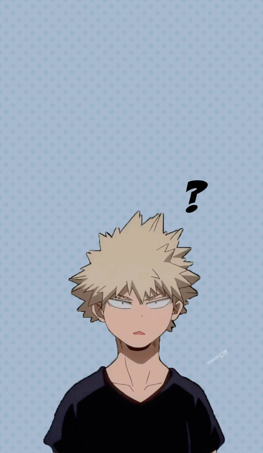 Cute Bakugo Question Mark Wallpaper