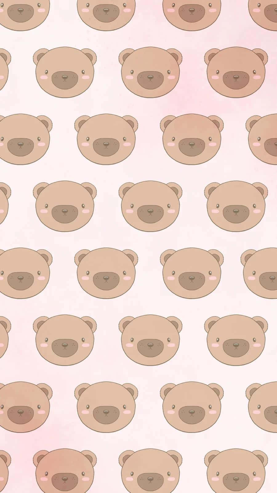 Cute Bear Pattern Wallpaper Wallpaper