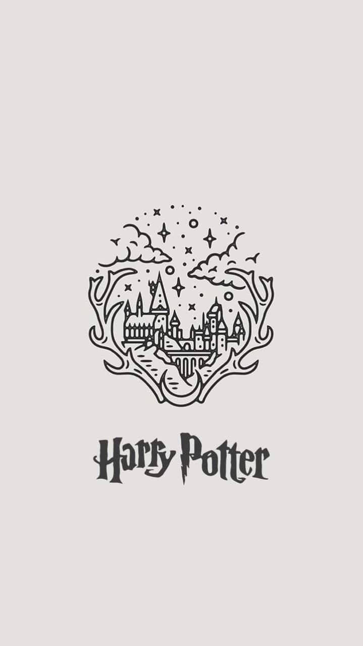 Cute Black And White Hogwarts Castle Wallpaper