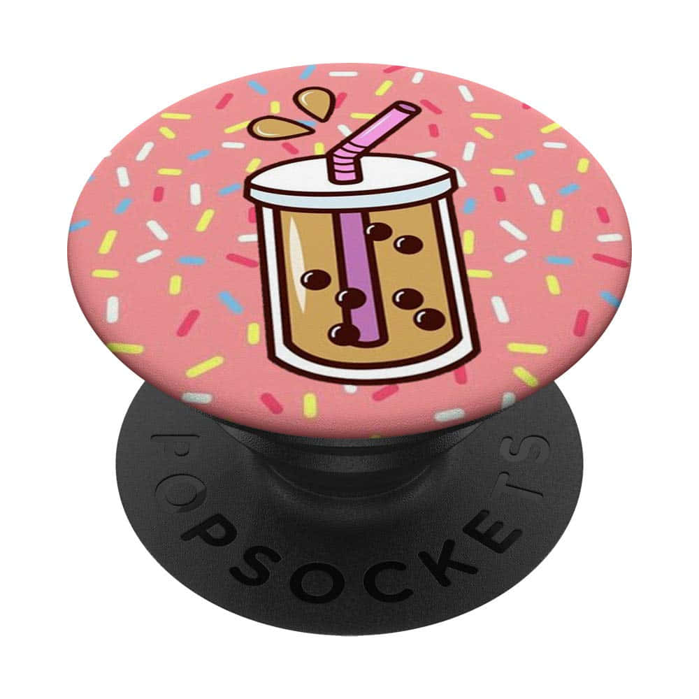 Cute Boba Tea Pop Socket Wallpaper