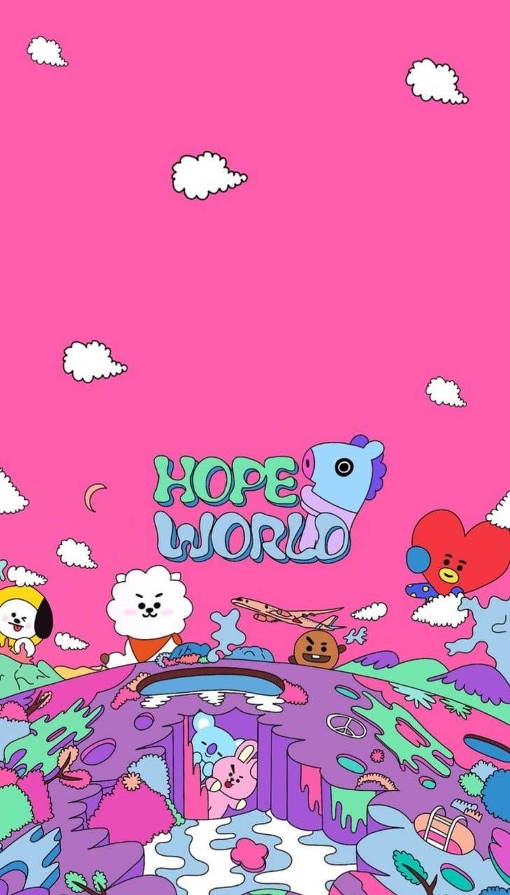 Cute Bt21 Hope World Wallpaper