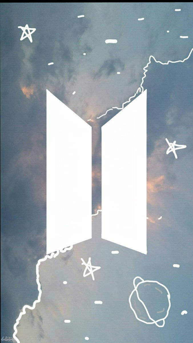 Cute Bts Logo Graphic Wallpaper