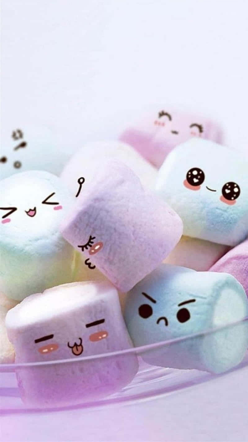 Cute Candies Pastel Colors Wallpaper