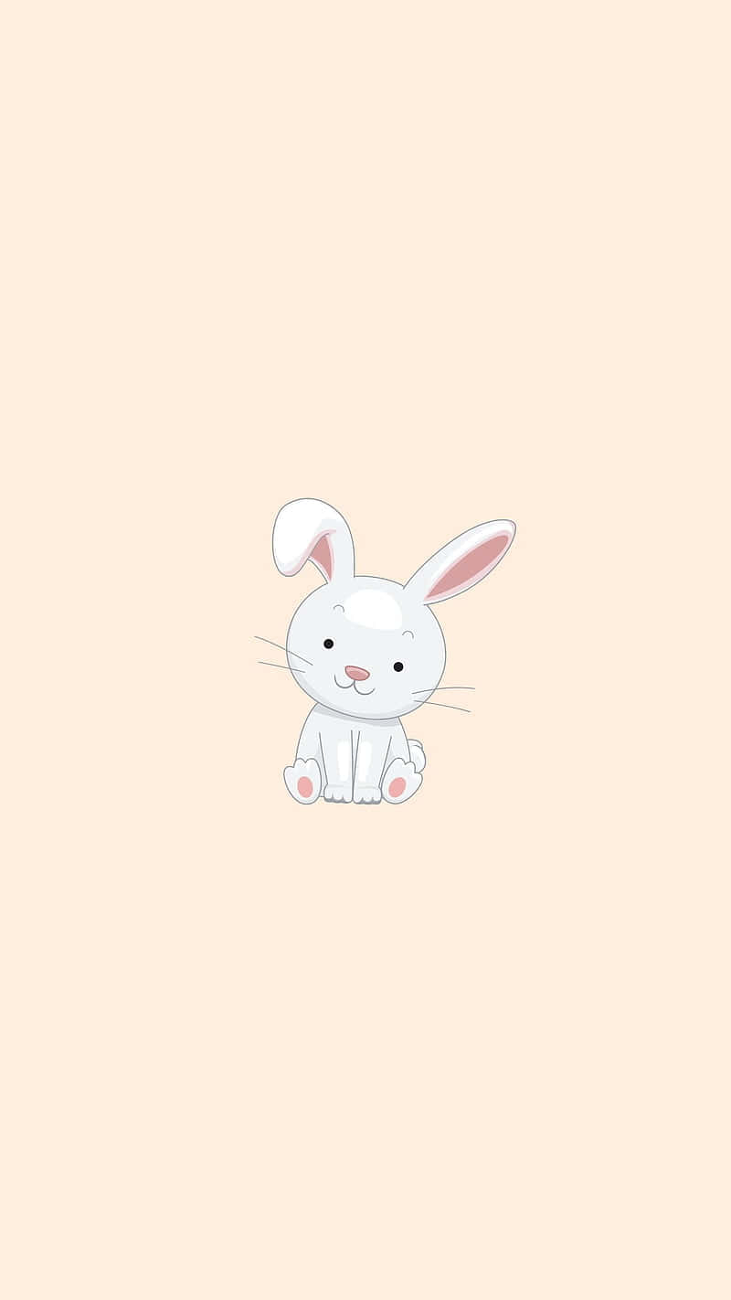 Cute Cartoon Bunny Aesthetic Wallpaper Wallpaper