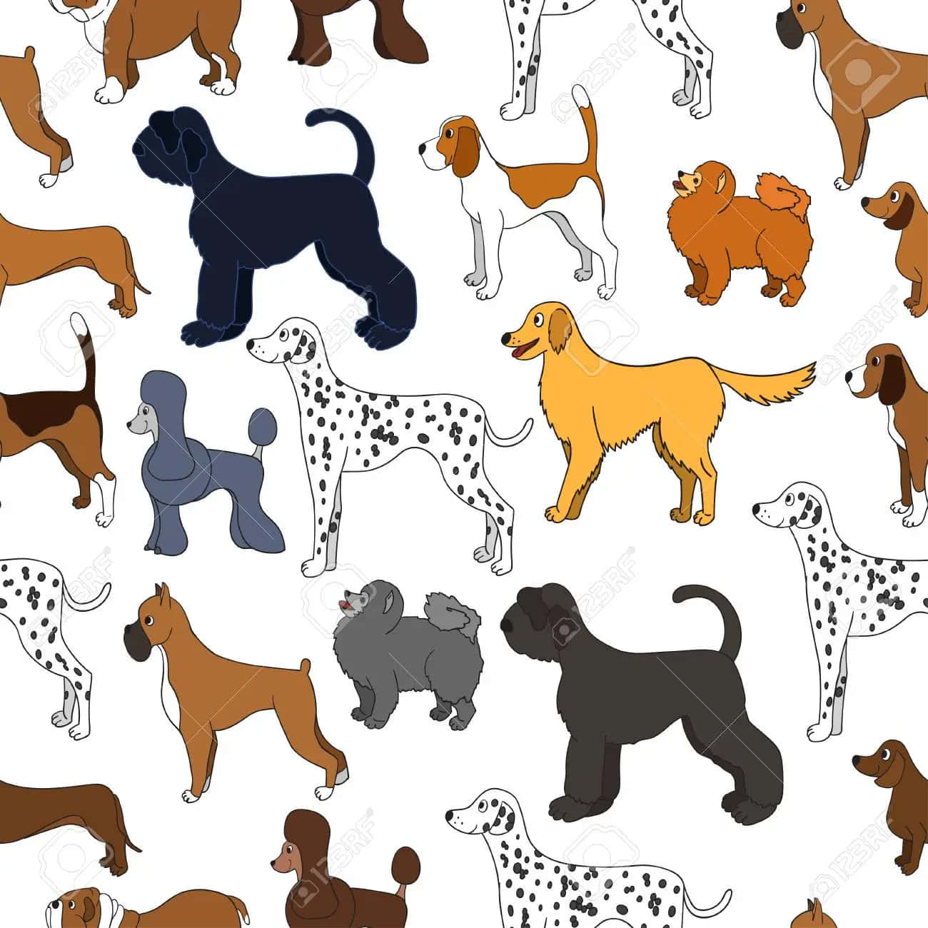 Cute Cartoon Dog Dalmatian Wallpaper