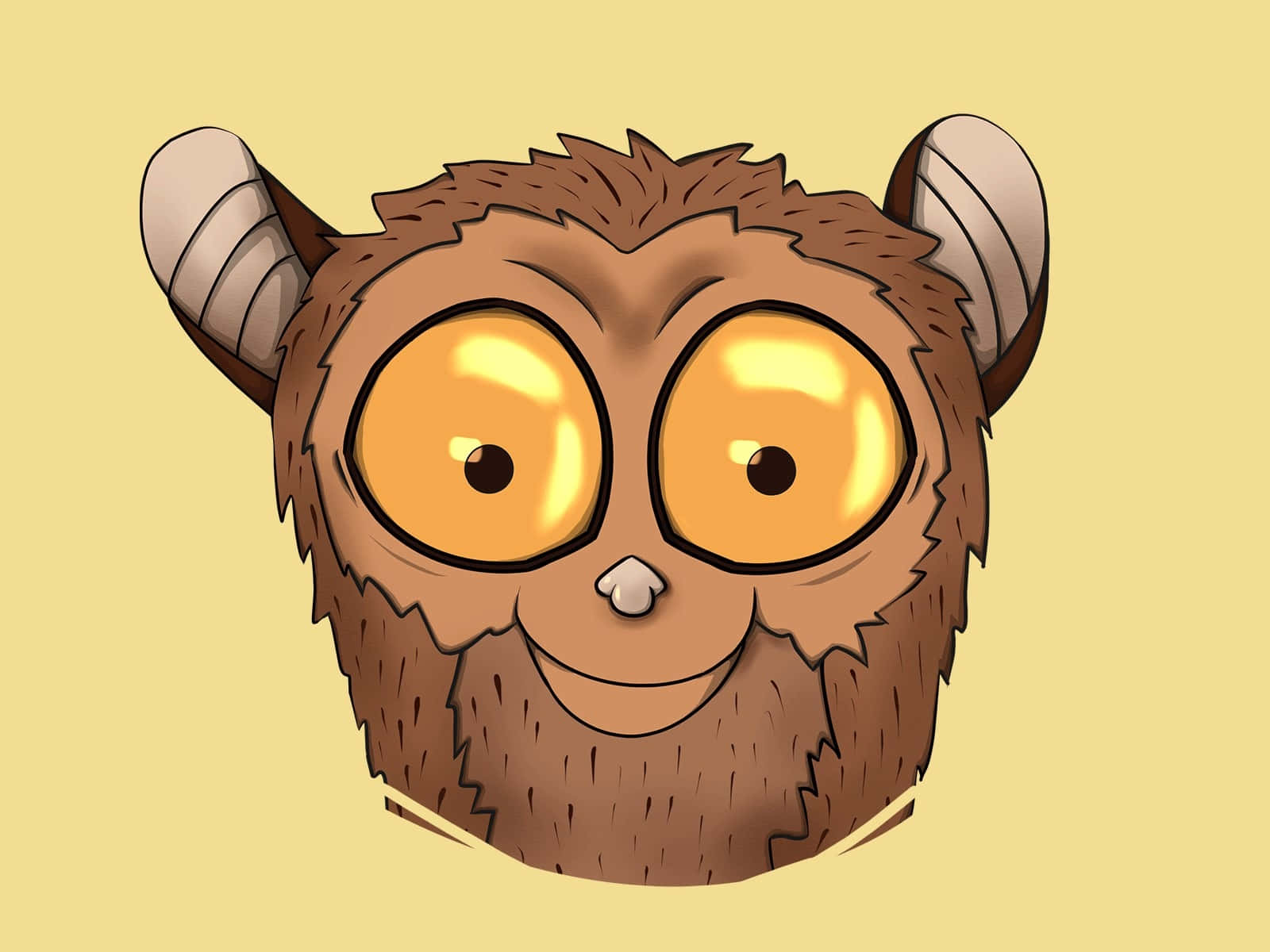 Cute Cartoon Tarsier Illustration Wallpaper