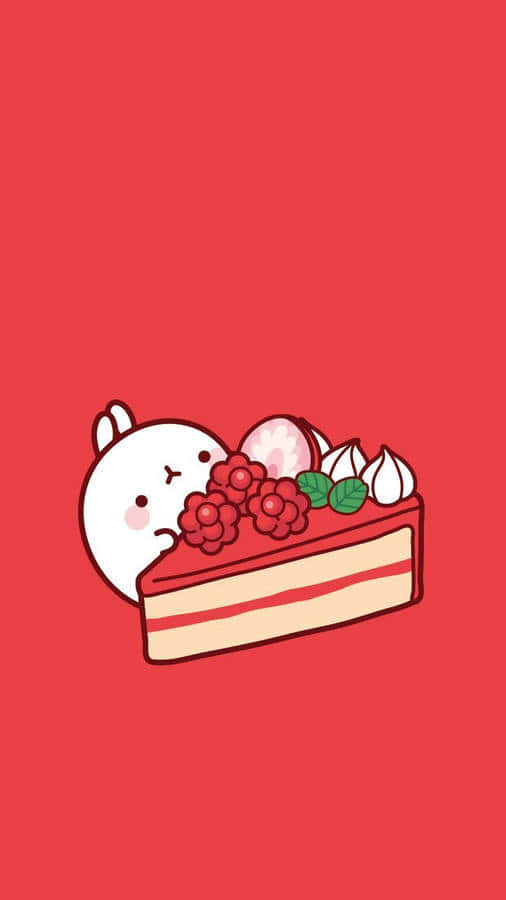 Cute Character Strawberry Shortcake Illustration Wallpaper