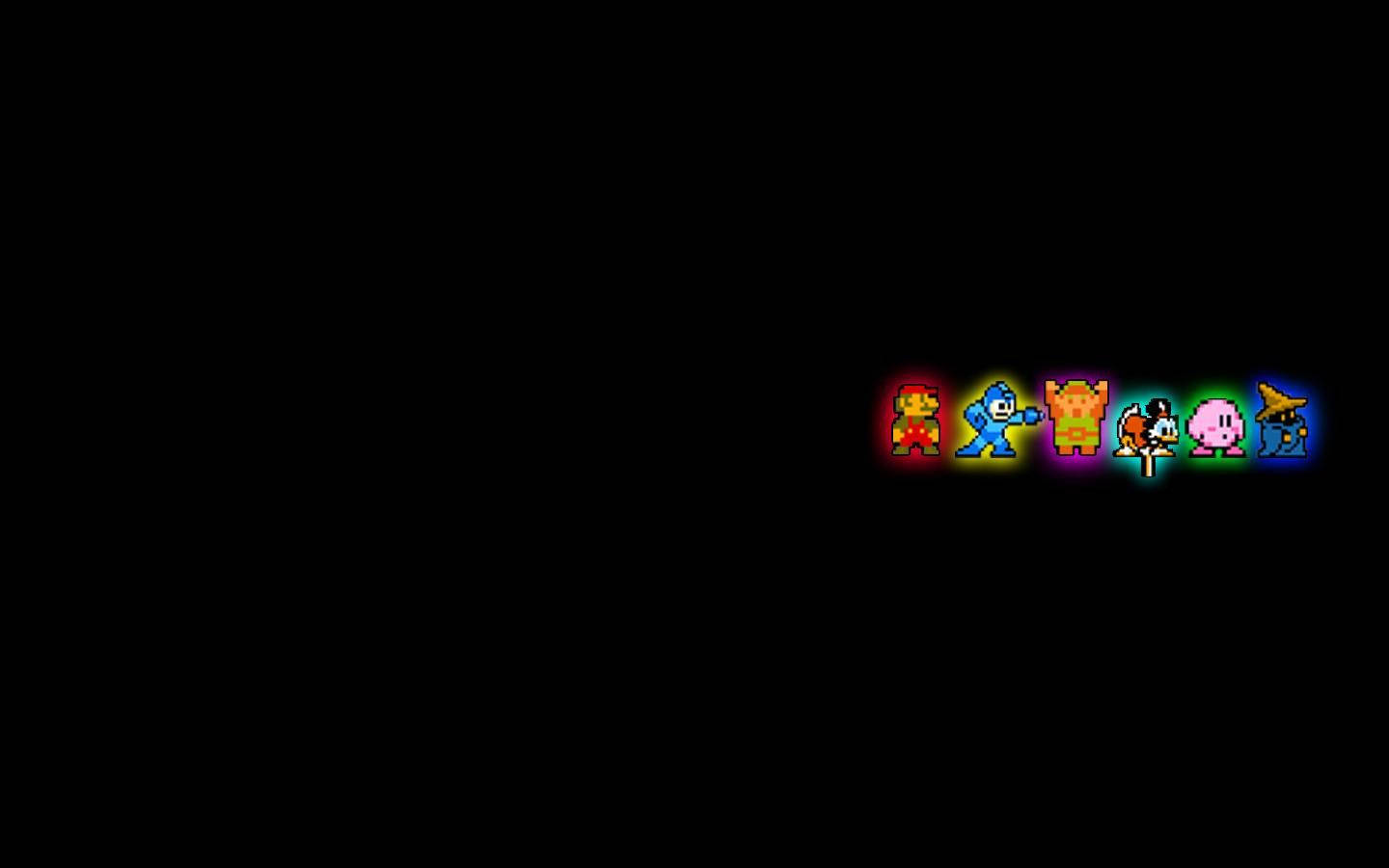 Cute Characters 8 Bit Wallpaper