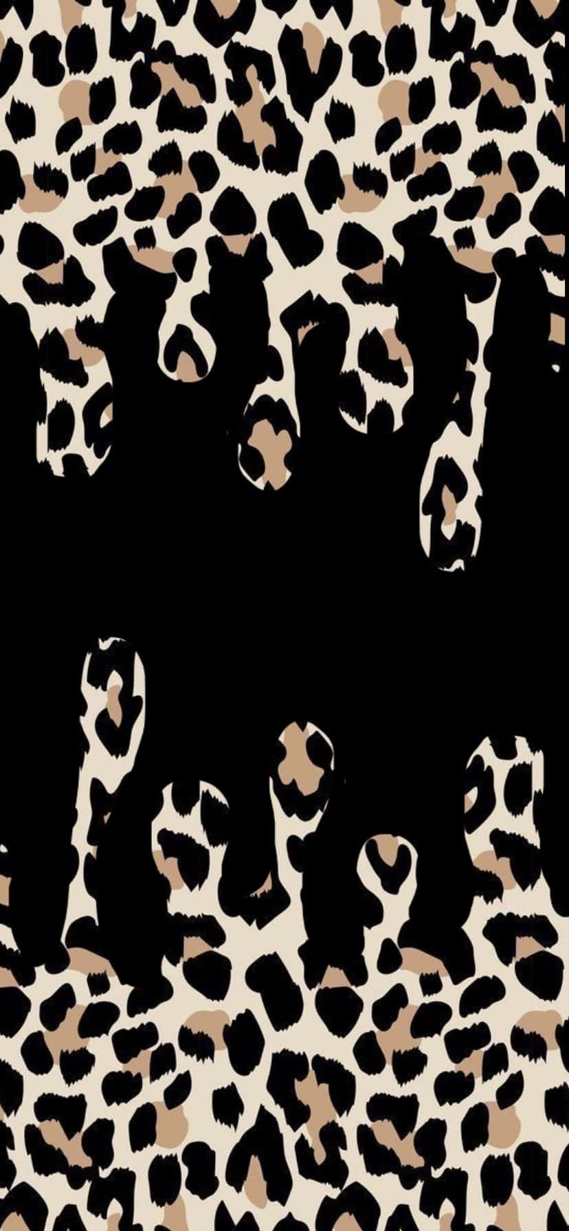 Cute Cheetah Print Pattern Drip Wallpaper