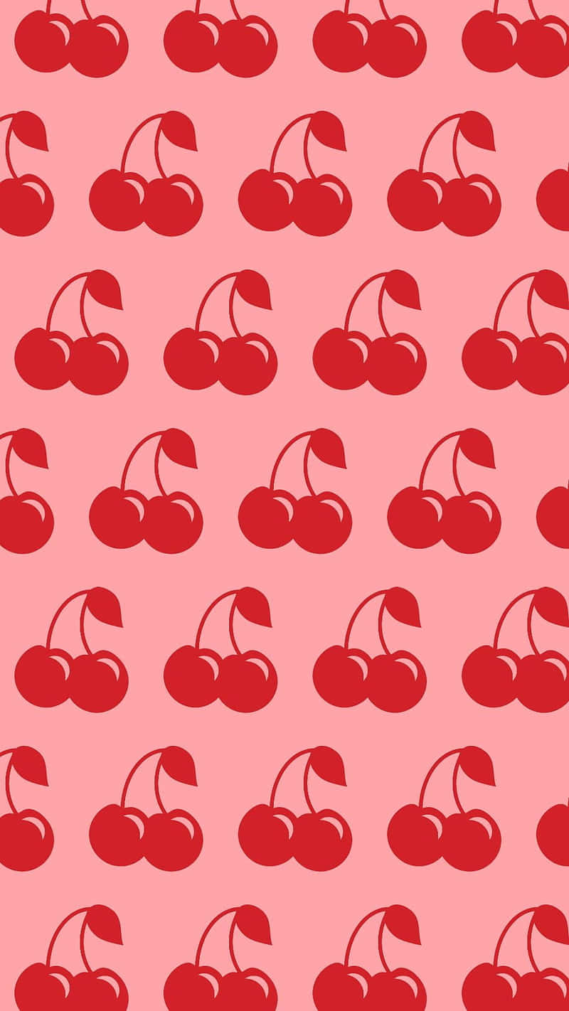 Cute Cherry Minimalistic Design Wallpaper